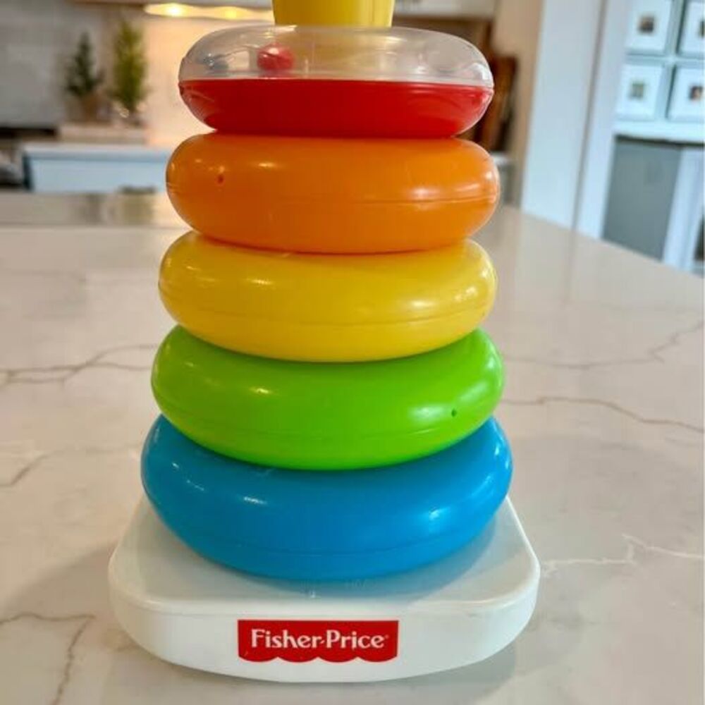 Fisher-Price Rock-a-Stack Stacking Toy Colorful Rings